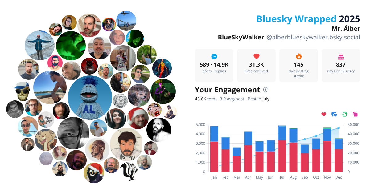 Your Bluesky Wrapped 2025 preview