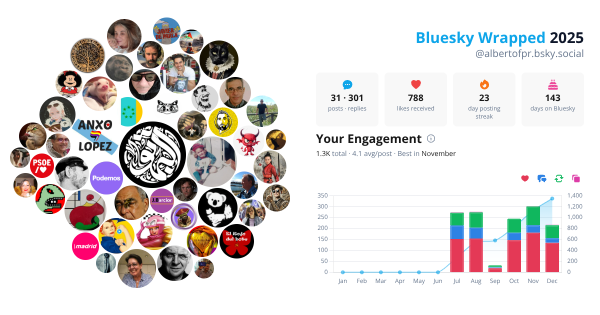 Your Bluesky Wrapped 2025 preview