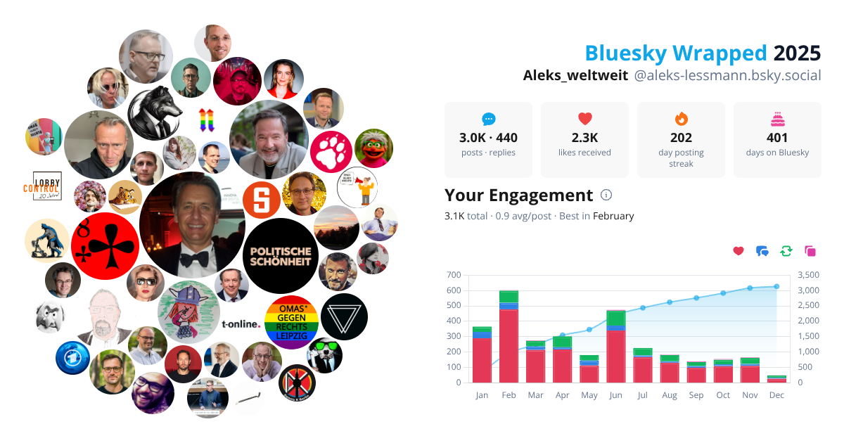 Your Bluesky Wrapped 2025 preview