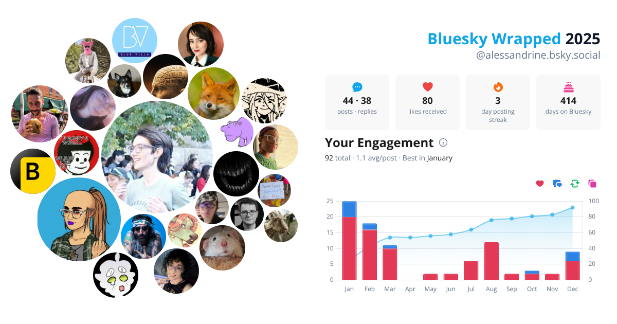 Your Bluesky Wrapped 2025 preview