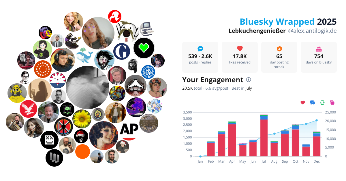 Your Bluesky Wrapped 2025 preview