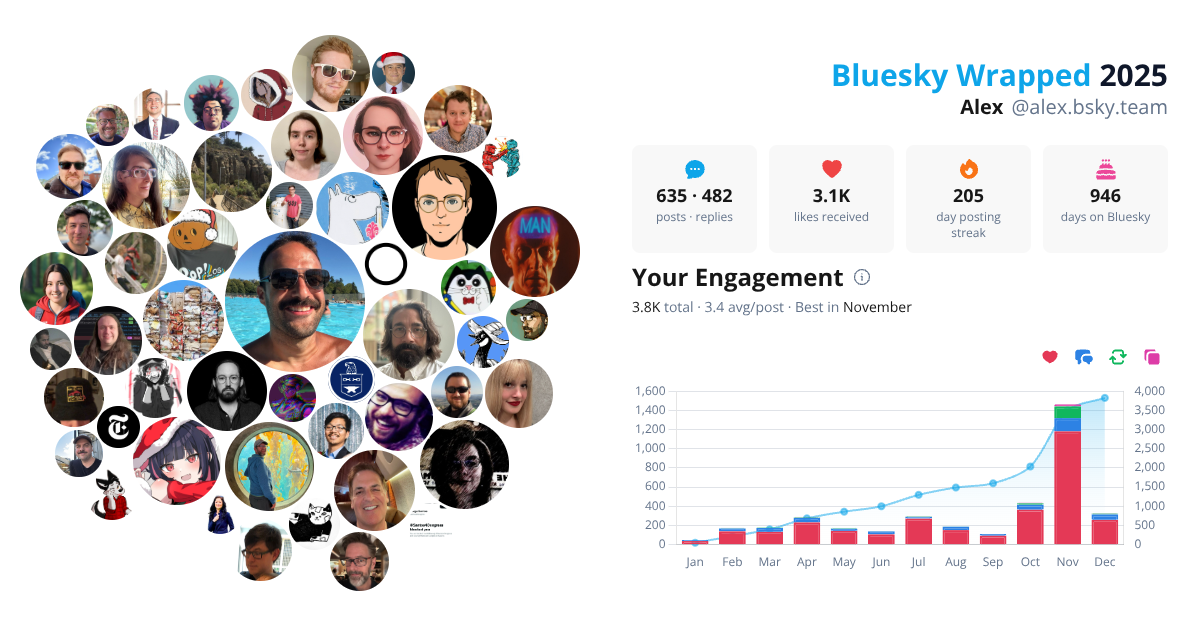 Your Bluesky Wrapped 2025 preview