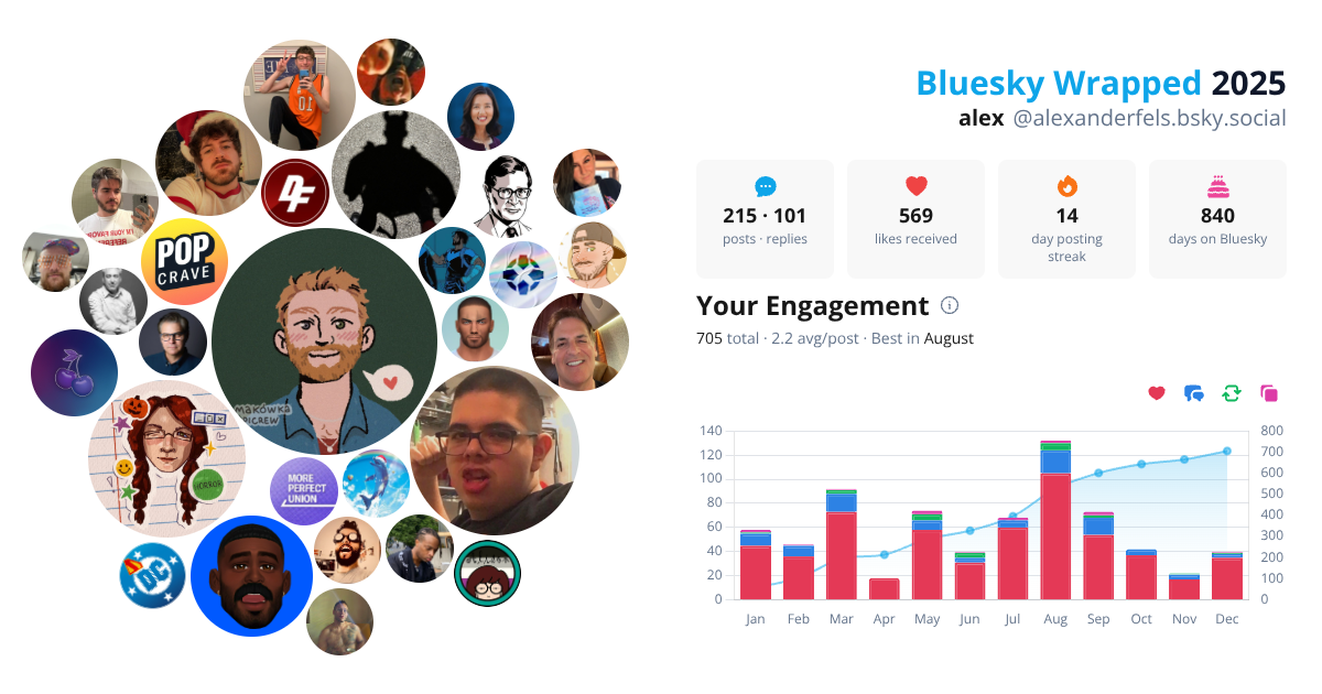 Your Bluesky Wrapped 2025 preview