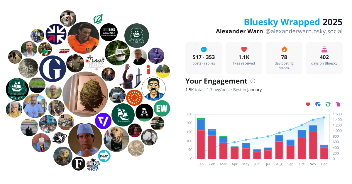 Your Bluesky Wrapped 2025 preview