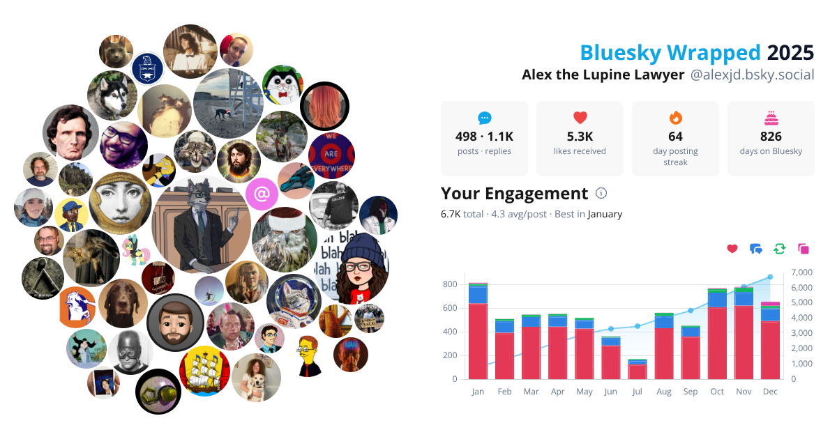 Your Bluesky Wrapped 2025 preview