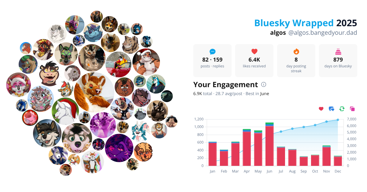 Your Bluesky Wrapped 2025 preview