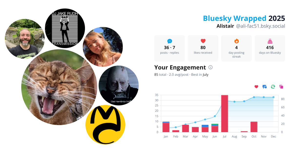 Your Bluesky Wrapped 2025 preview