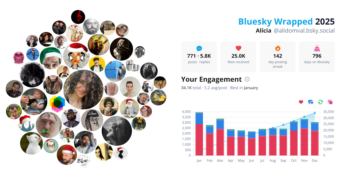 Your Bluesky Wrapped 2025 preview