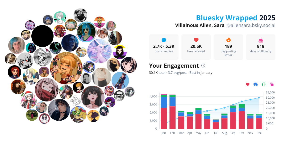 Your Bluesky Wrapped 2025 preview