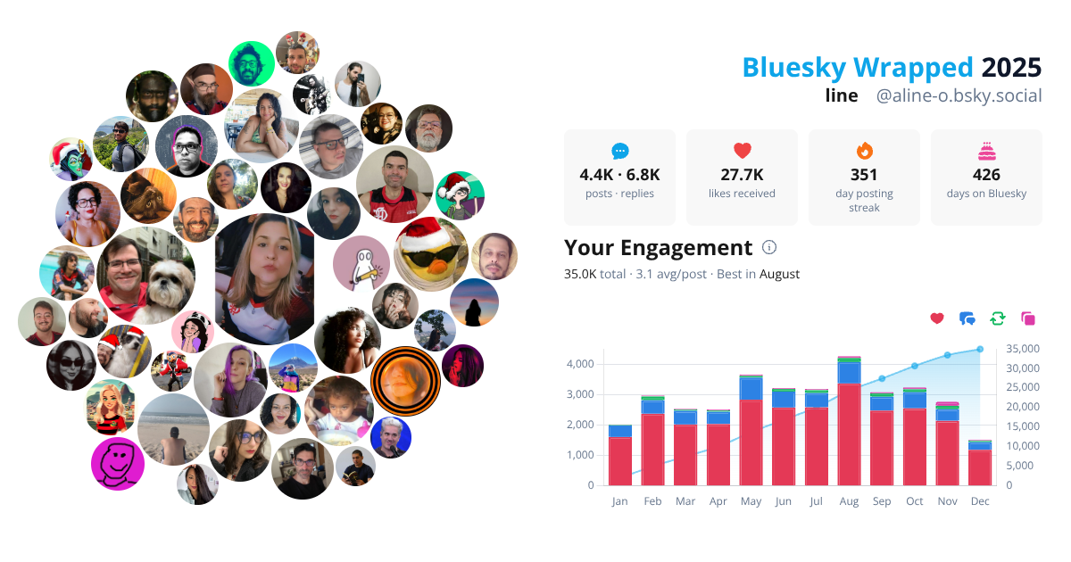 Your Bluesky Wrapped 2025 preview