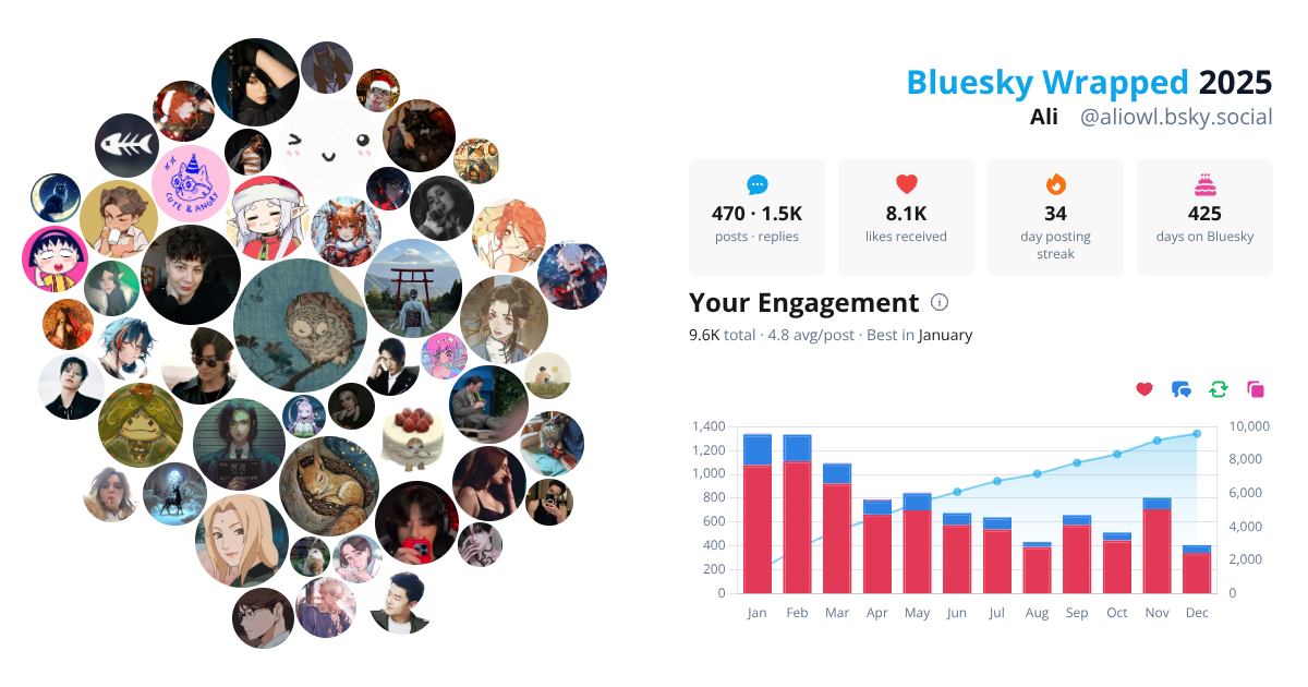 Your Bluesky Wrapped 2025 preview