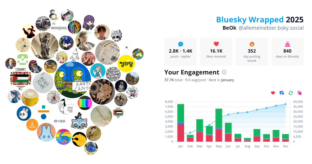 Your Bluesky Wrapped 2025 preview
