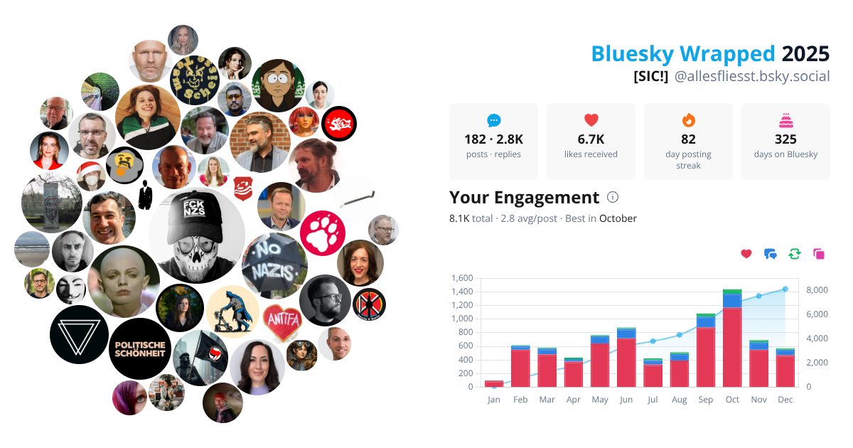 Your Bluesky Wrapped 2025 preview