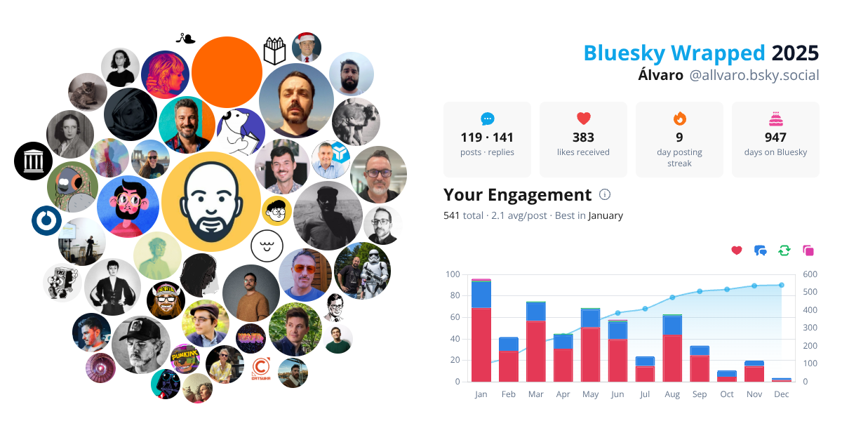 Your Bluesky Wrapped 2025 preview