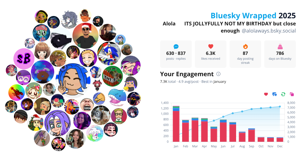 Your Bluesky Wrapped 2025 preview