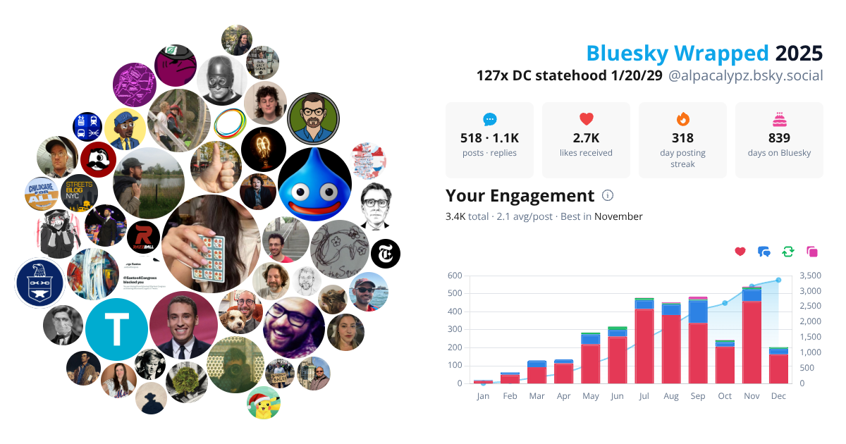 Your Bluesky Wrapped 2025 preview