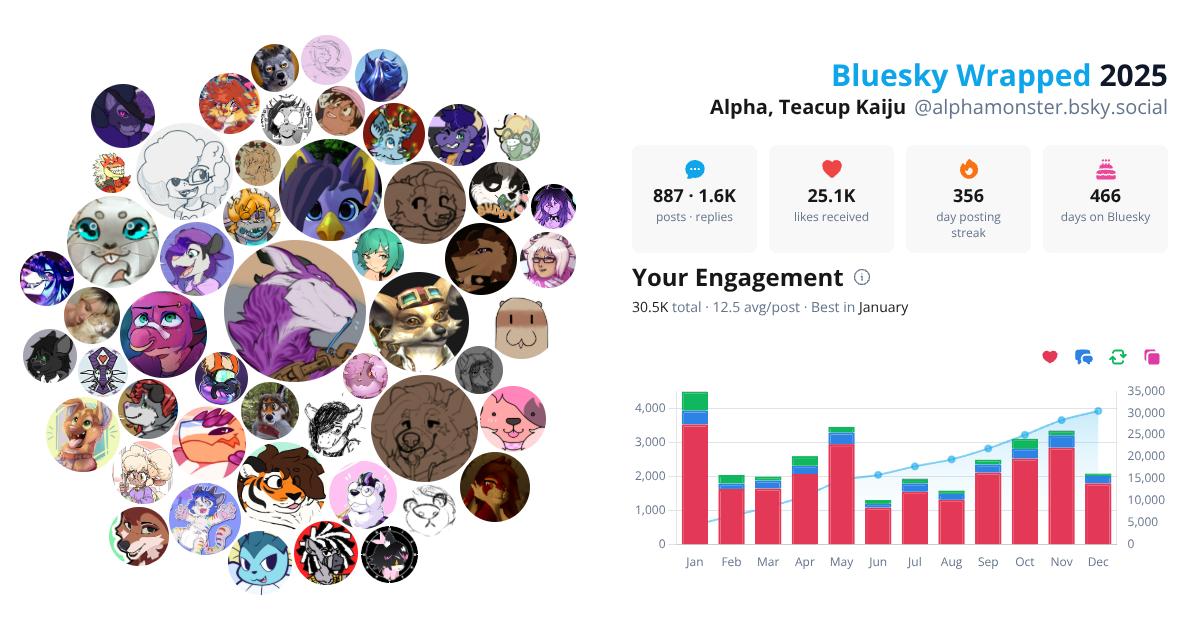 Your Bluesky Wrapped 2025 preview