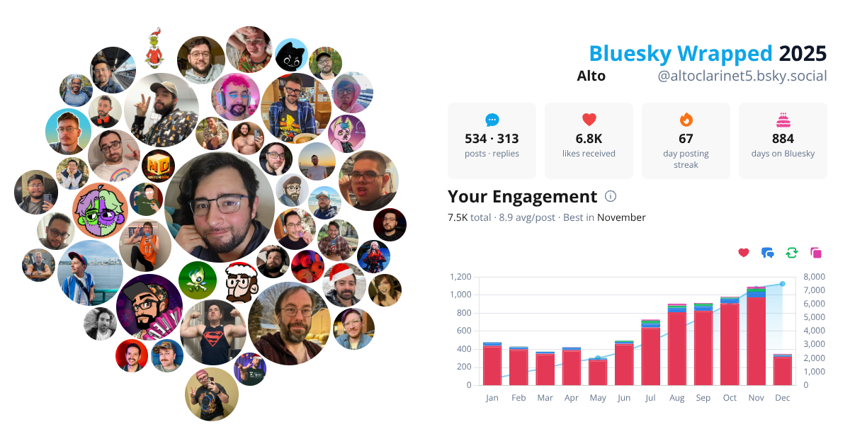 Your Bluesky Wrapped 2025 preview
