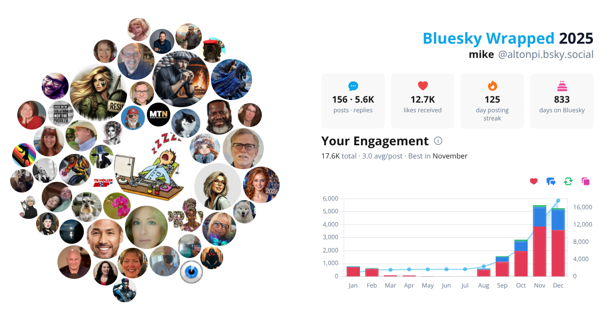 Your Bluesky Wrapped 2025 preview