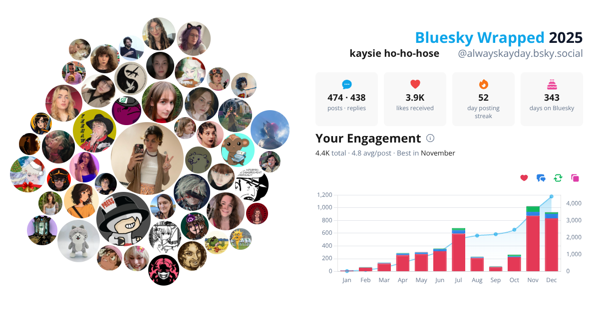Your Bluesky Wrapped 2025 preview