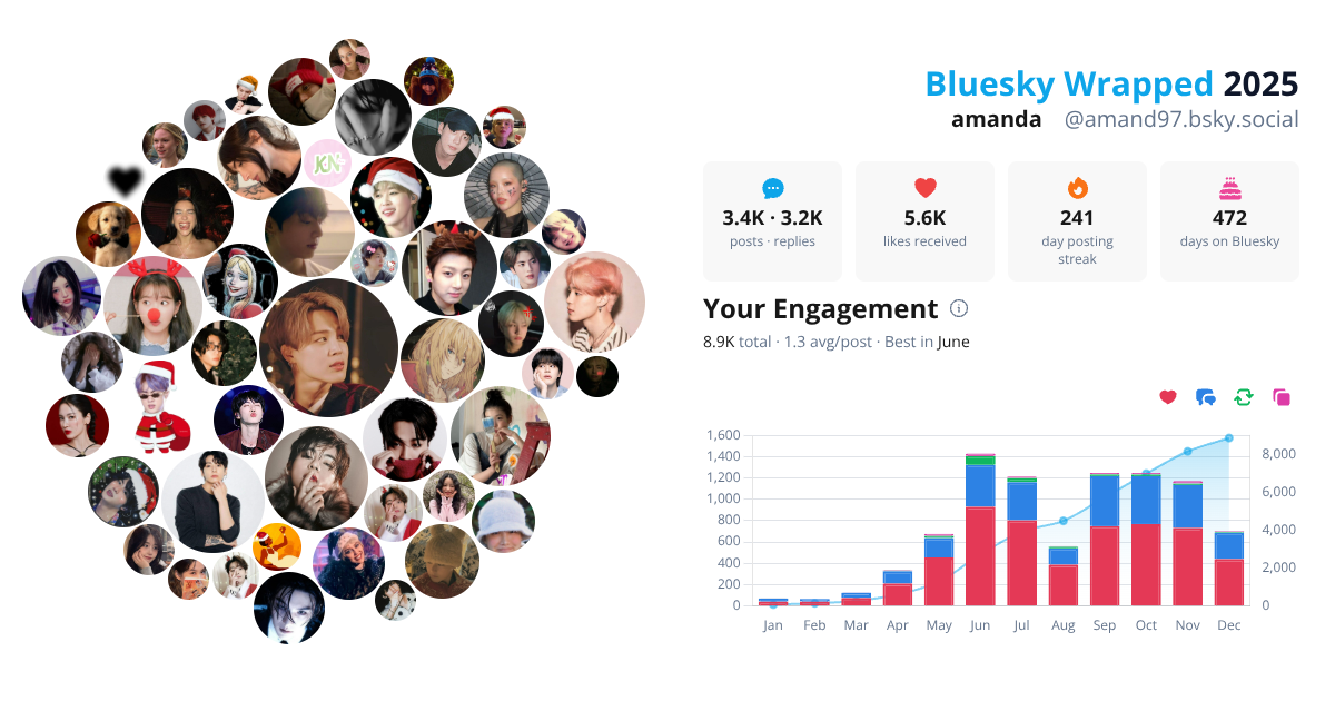 Your Bluesky Wrapped 2025 preview