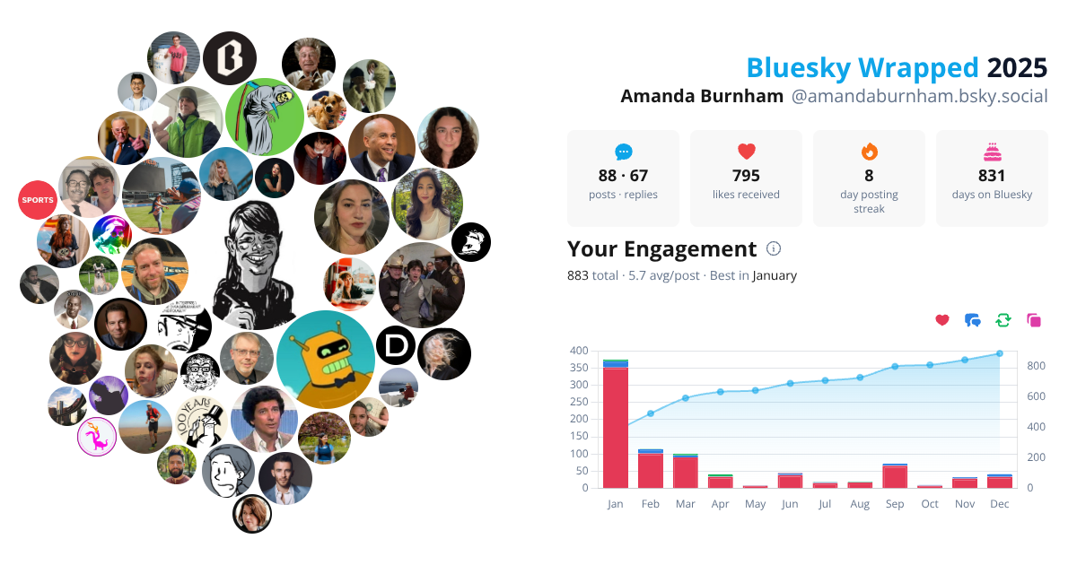 Your Bluesky Wrapped 2025 preview