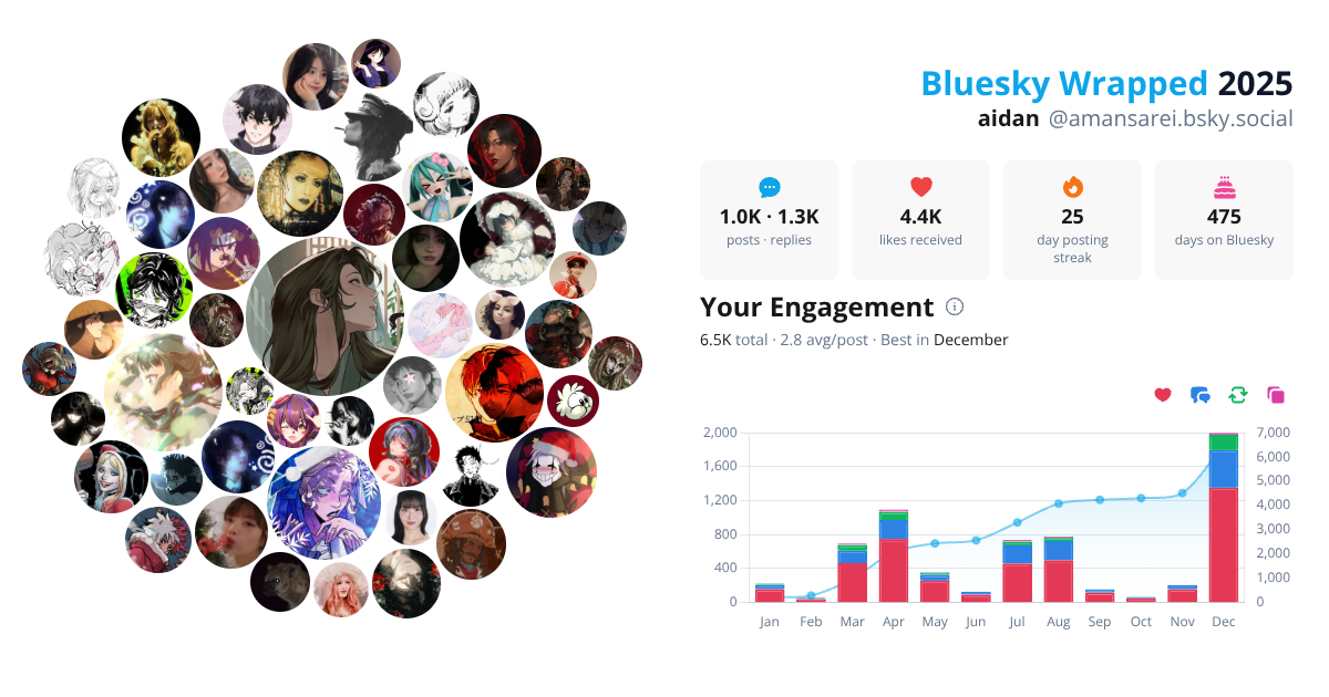 Your Bluesky Wrapped 2025 preview