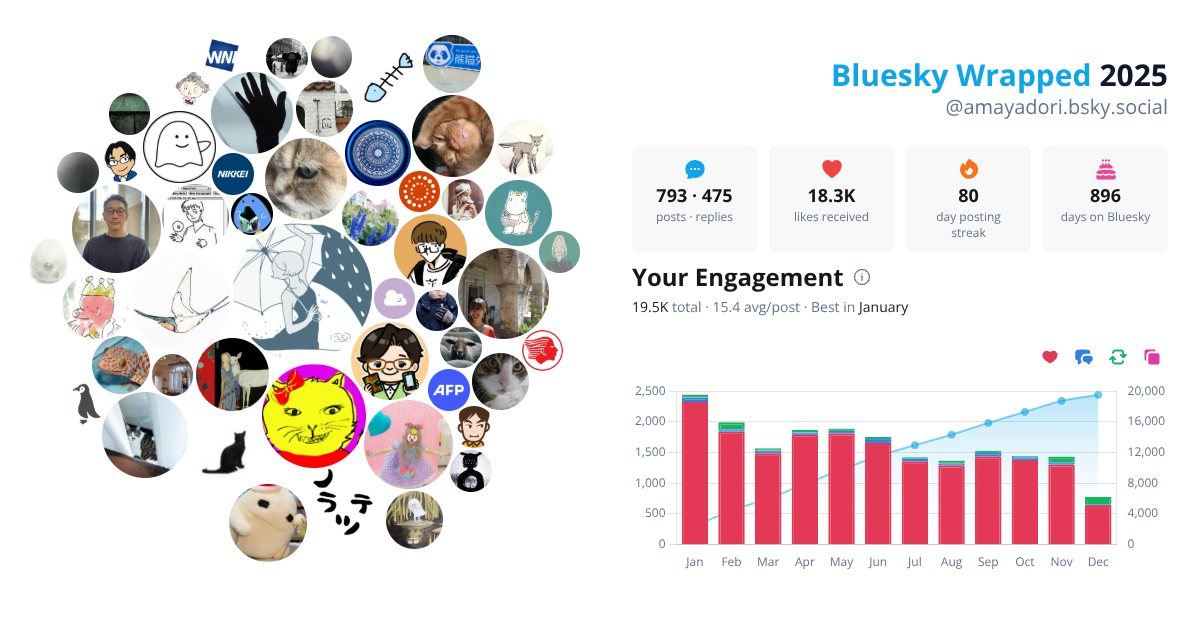 Your Bluesky Wrapped 2025 preview