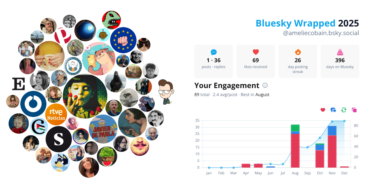 Your Bluesky Wrapped 2025 preview