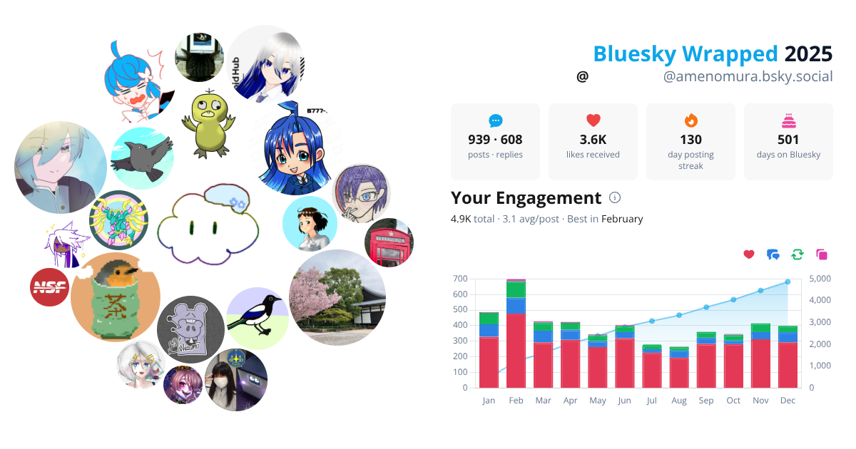 Your Bluesky Wrapped 2025 preview