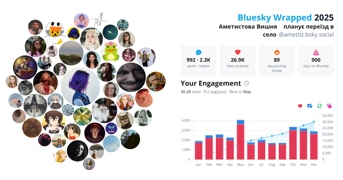 Your Bluesky Wrapped 2025 preview