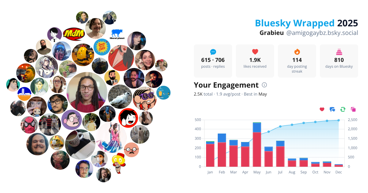 Your Bluesky Wrapped 2025 preview