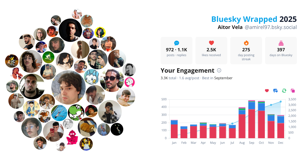 Your Bluesky Wrapped 2025 preview