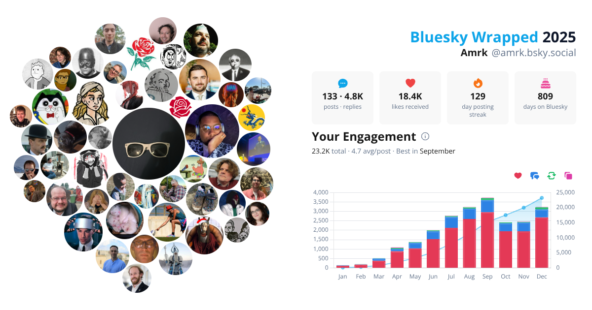 Your Bluesky Wrapped 2025 preview