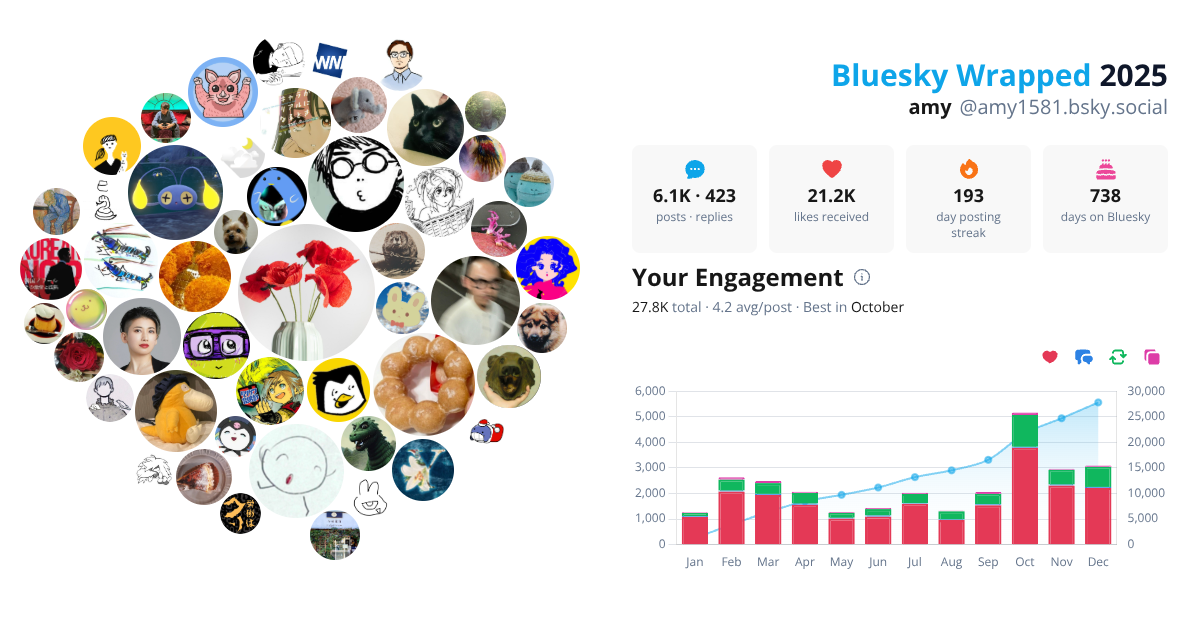 Your Bluesky Wrapped 2025 preview