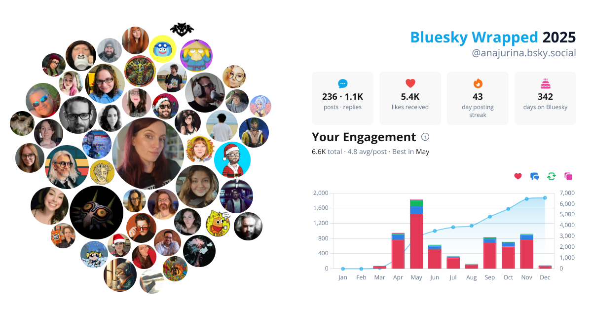 Your Bluesky Wrapped 2025 preview
