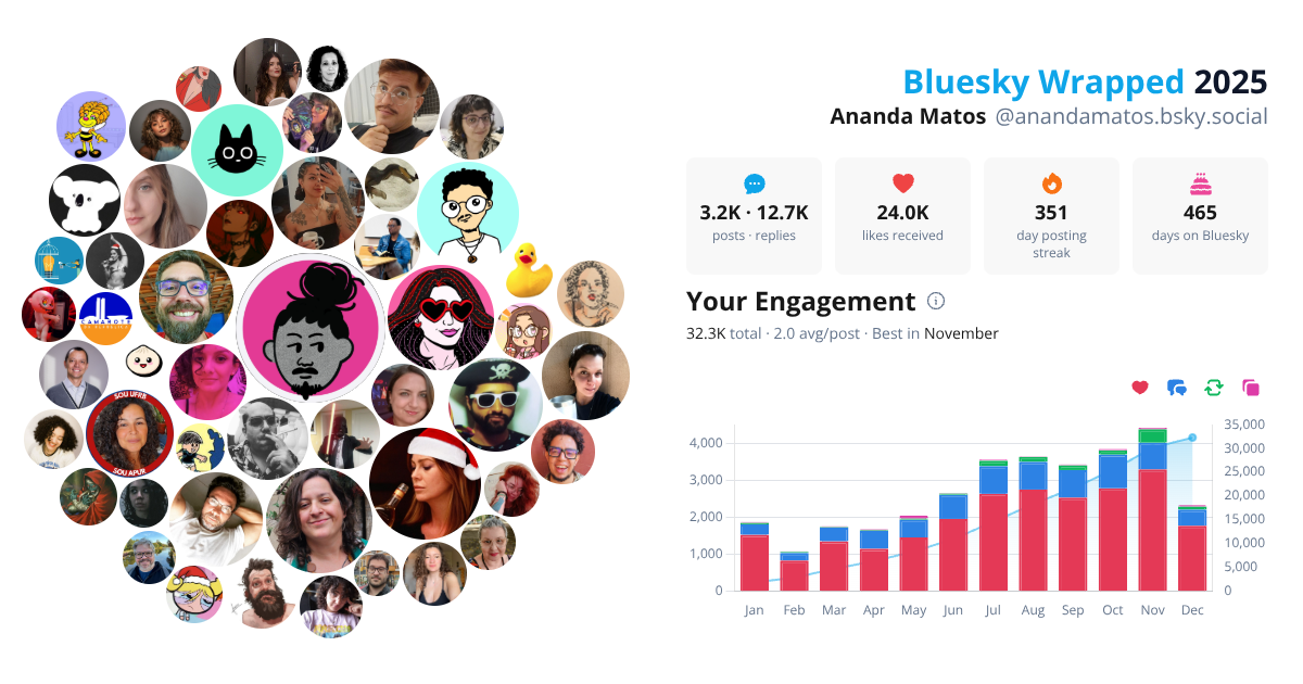 Your Bluesky Wrapped 2025 preview