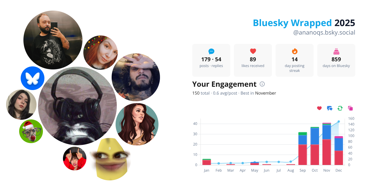 Your Bluesky Wrapped 2025 preview