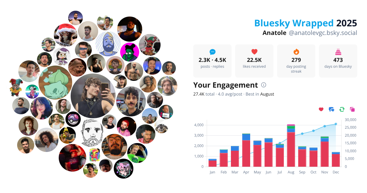 Your Bluesky Wrapped 2025 preview