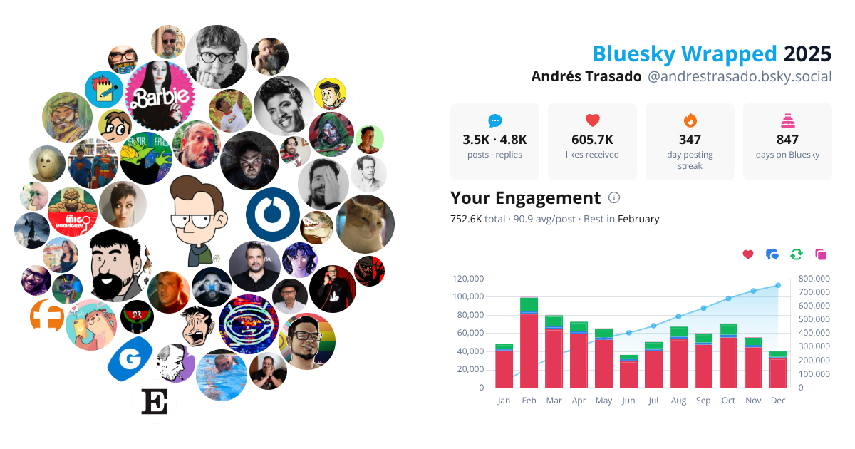 Your Bluesky Wrapped 2025 preview