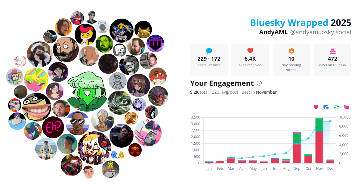 Your Bluesky Wrapped 2025 preview