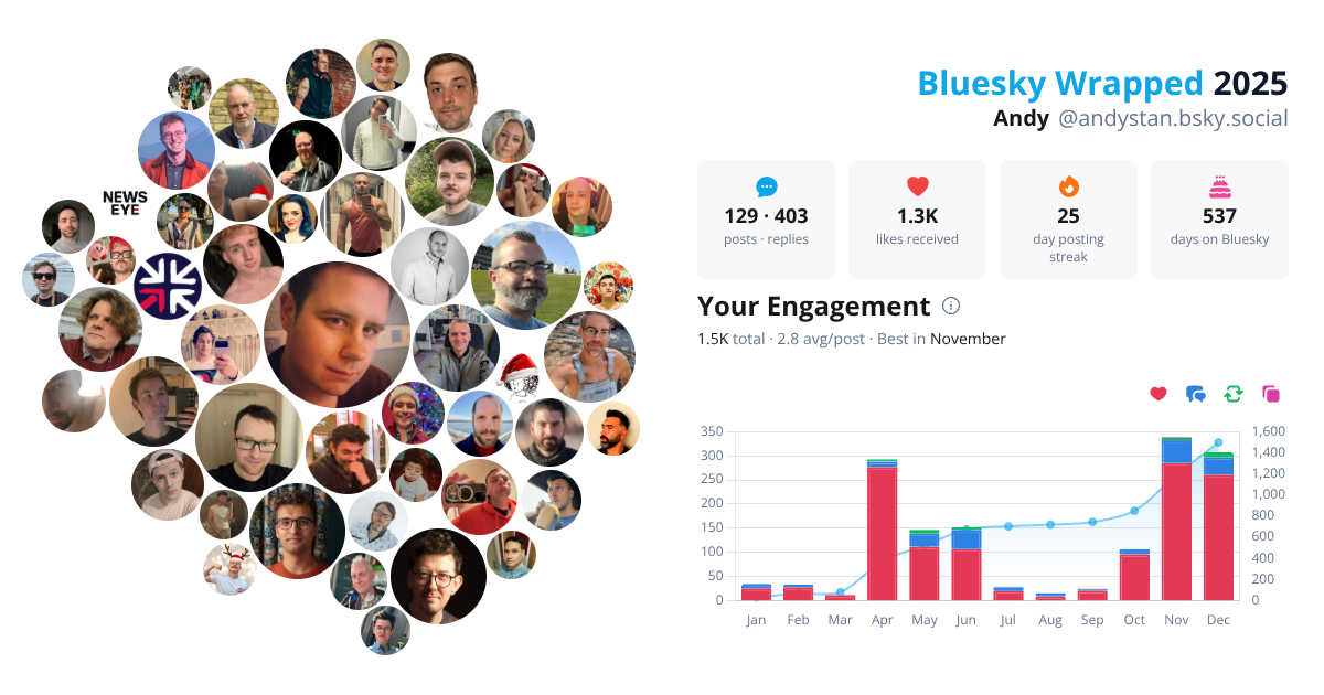 Your Bluesky Wrapped 2025 preview