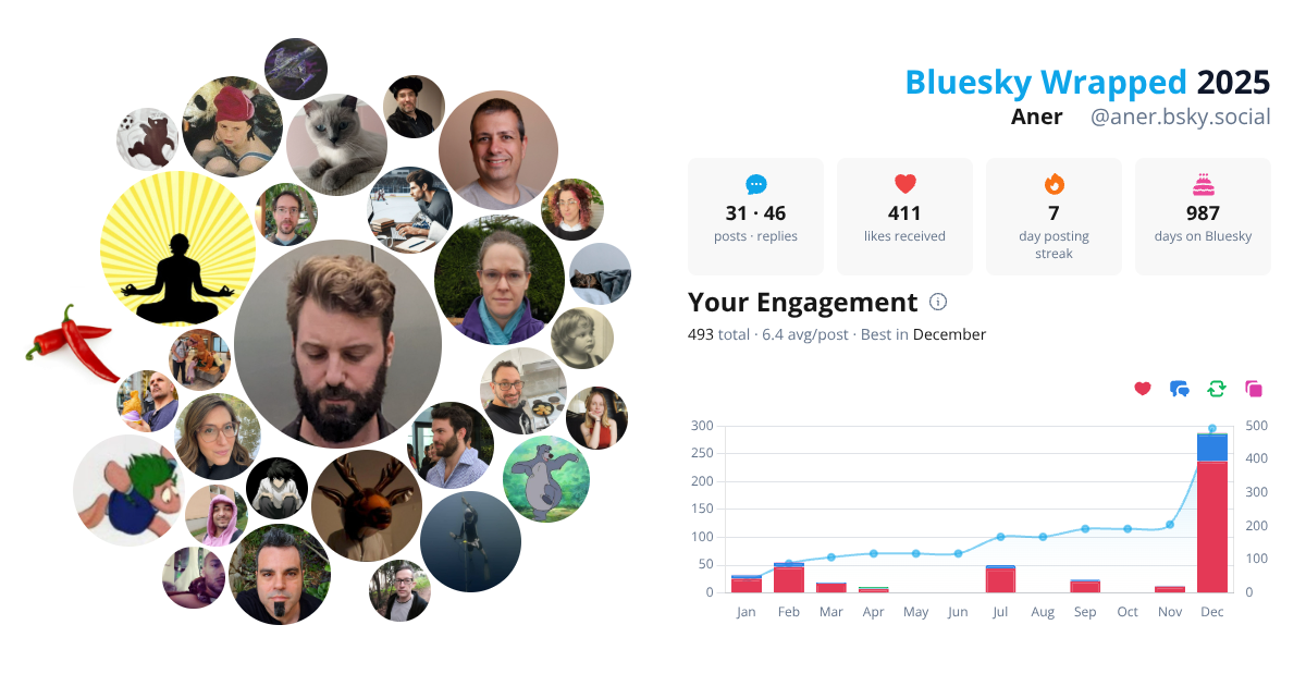 Your Bluesky Wrapped 2025 preview