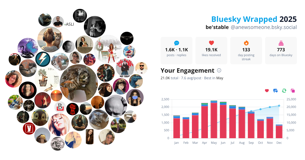 Your Bluesky Wrapped 2025 preview