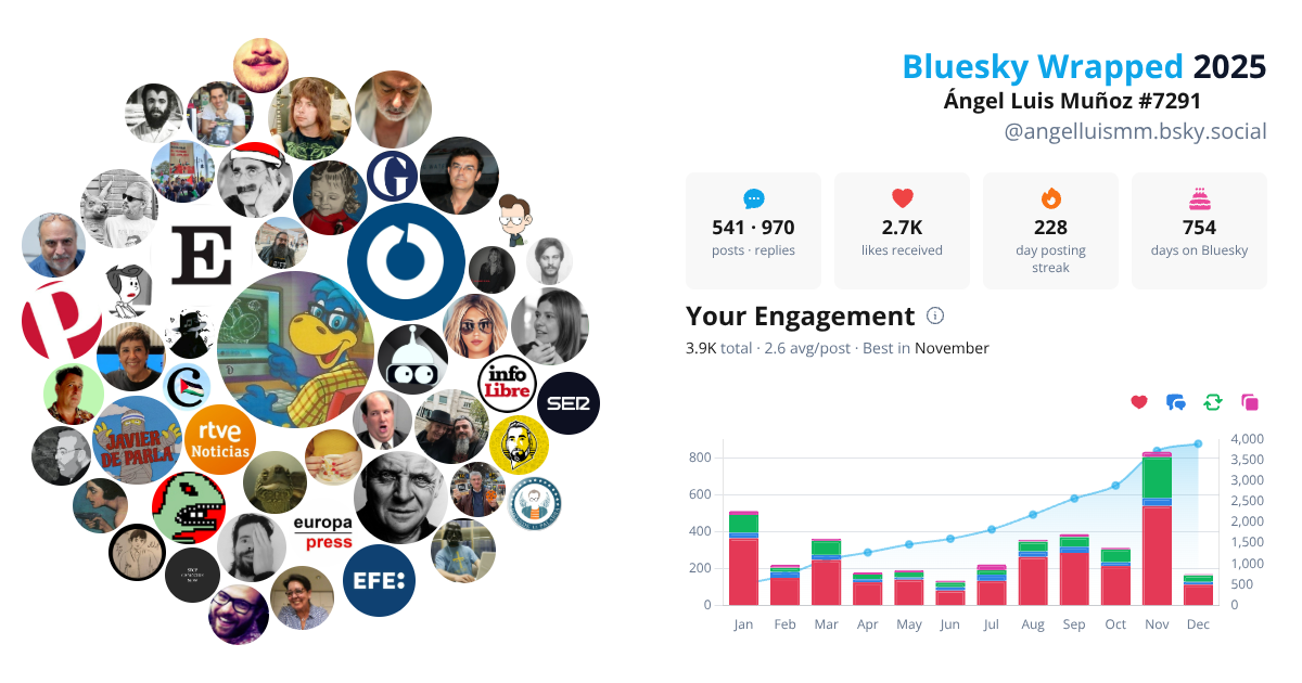 Your Bluesky Wrapped 2025 preview