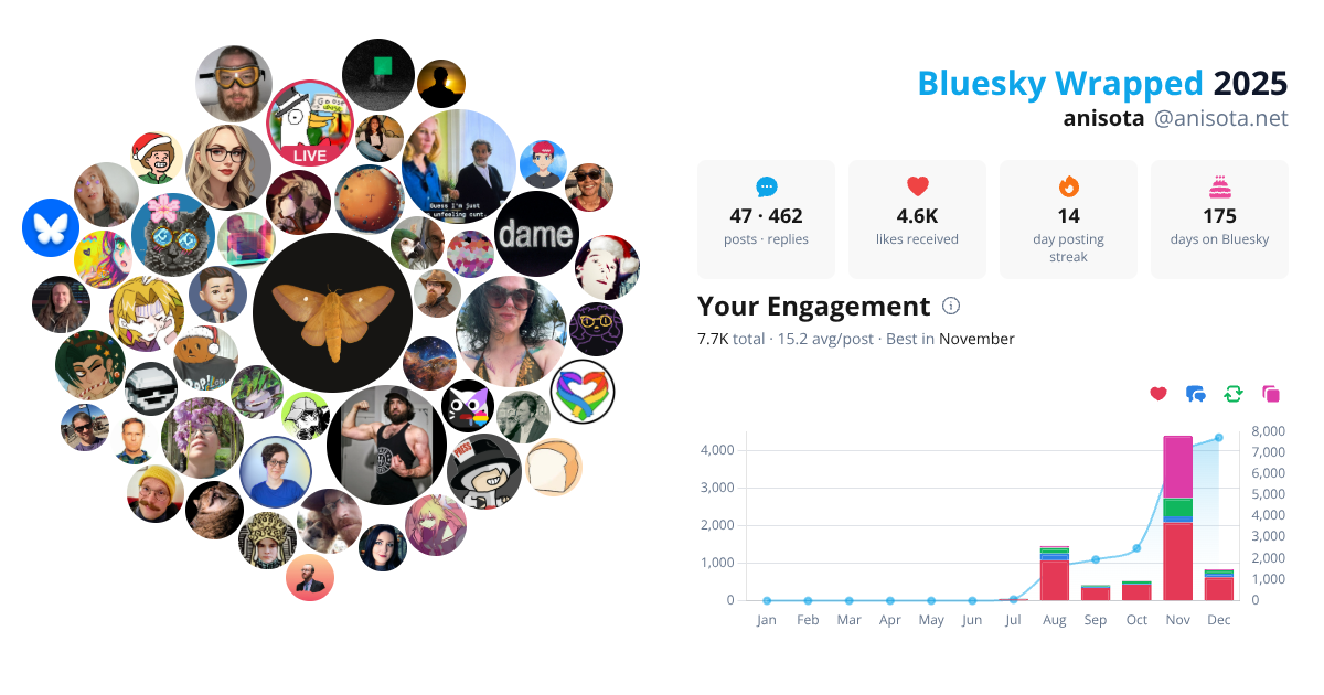 Your Bluesky Wrapped 2025 preview