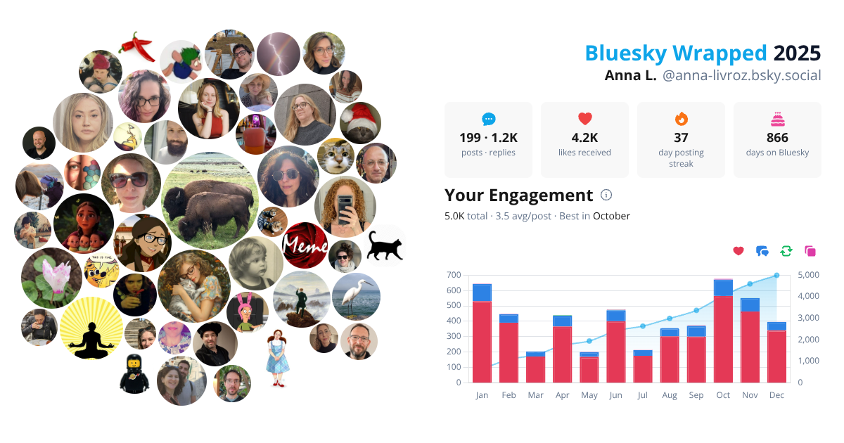 Your Bluesky Wrapped 2025 preview