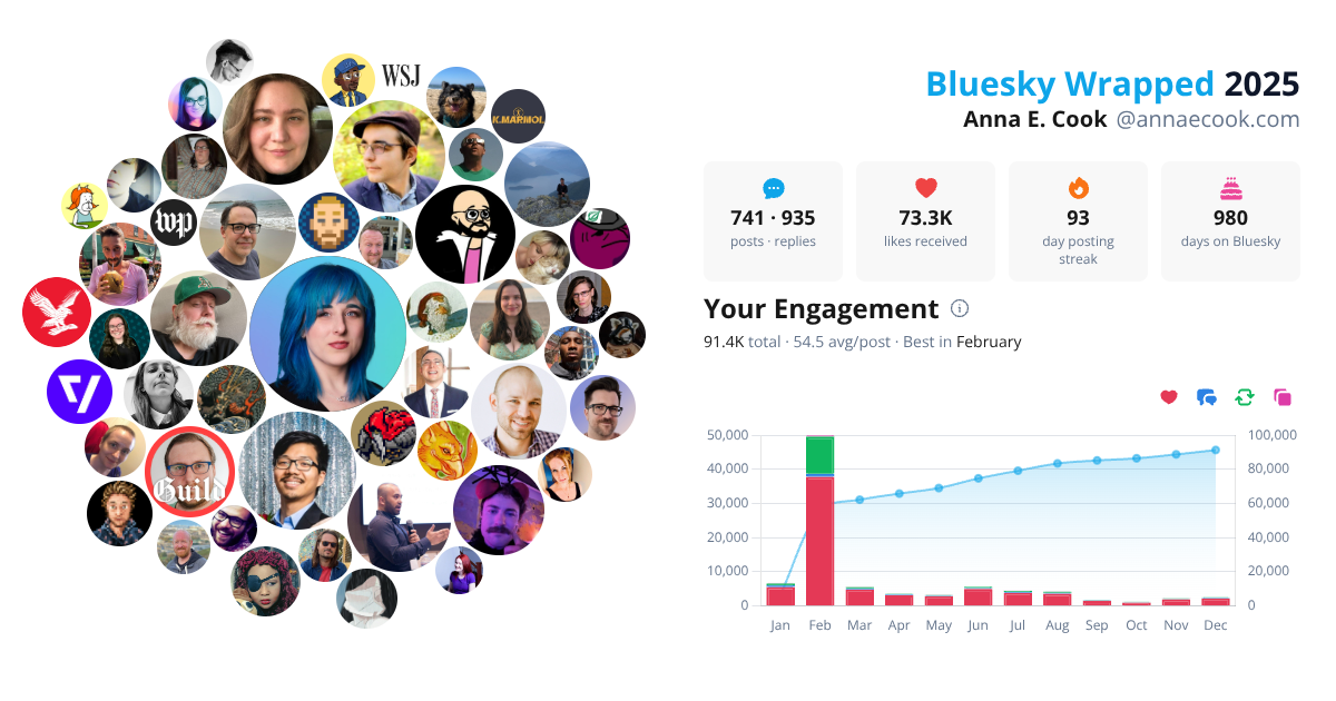Your Bluesky Wrapped 2025 preview
