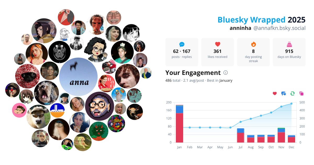 Your Bluesky Wrapped 2025 preview
