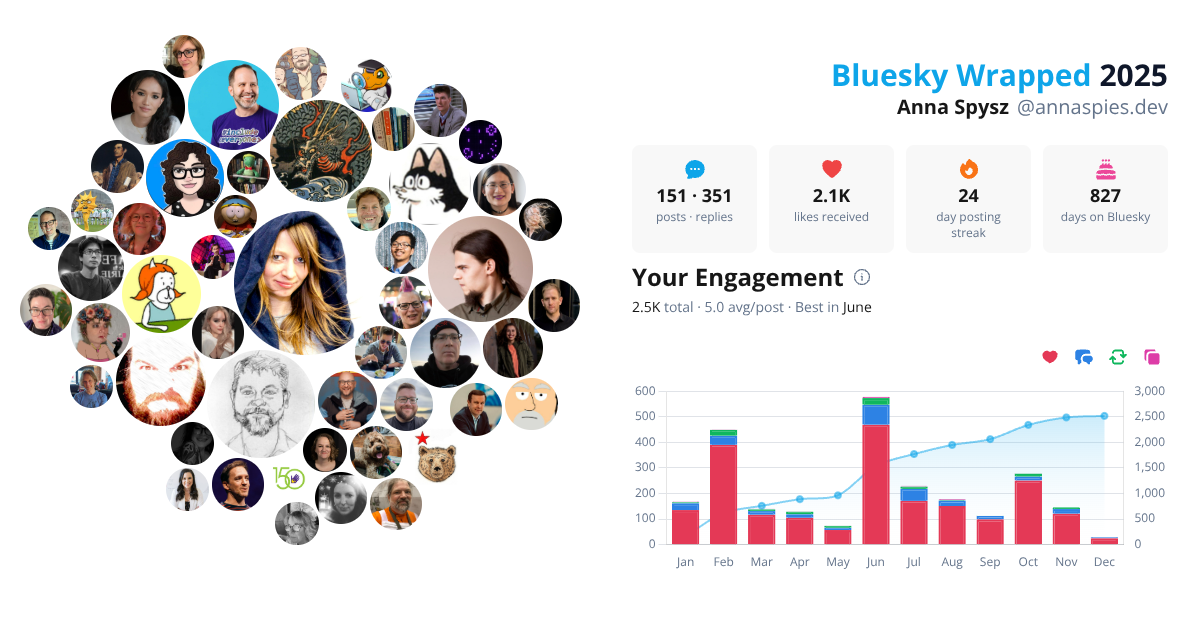 Your Bluesky Wrapped 2025 preview